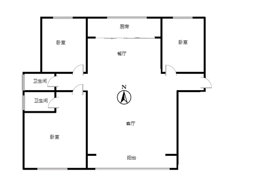 香邑溪谷一期3室2厅2卫户型图