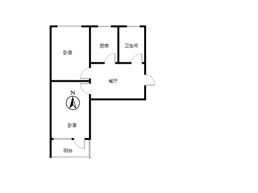 研制厂小区2室1厅1卫户型图