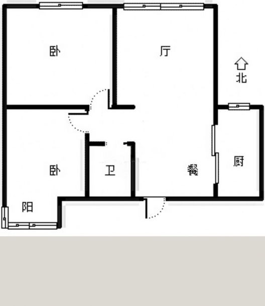宏远宜居园2室2厅1卫户型图