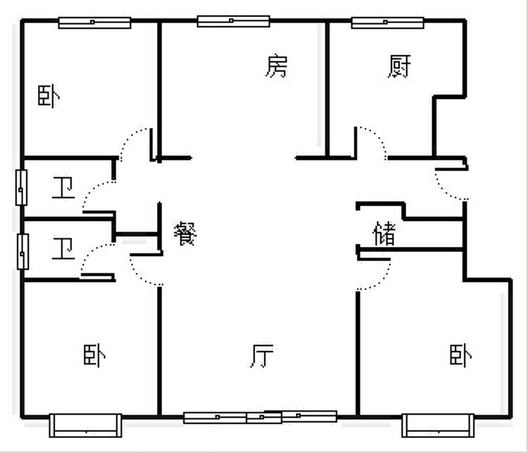 华远和府二期4室2厅2卫户型图