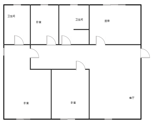 中铁建樾府国际3室2厅2卫户型图