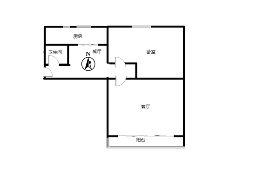 仁和小区1室1厅1卫户型图