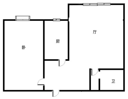 新府百合1室1厅1卫户型图