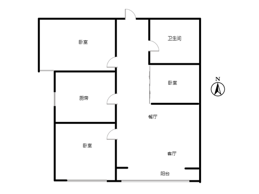 名流家和3室1厅1卫户型图