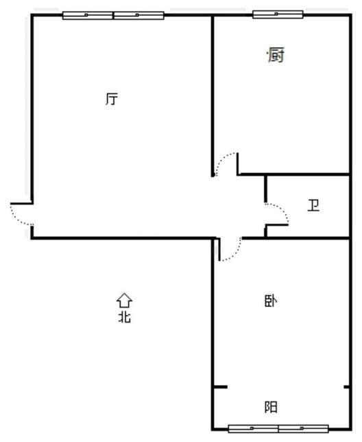 仁和小区1室1厅1卫户型图