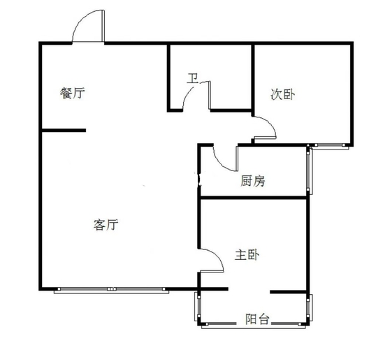 宏远裕隆2室2厅1卫户型图