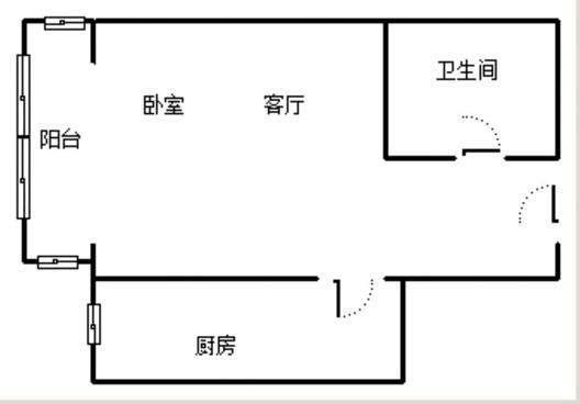 名流一品1室1厅1卫户型图