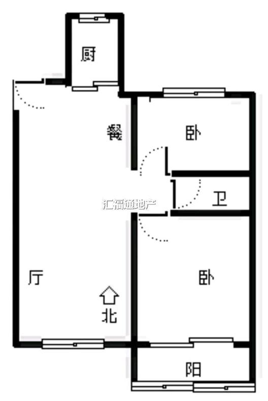 公园壹号2室2厅1卫户型图