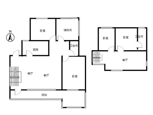 鸿坤理想湾4室3厅2卫户型图