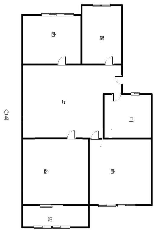 晨光小区3室1厅1卫户型图