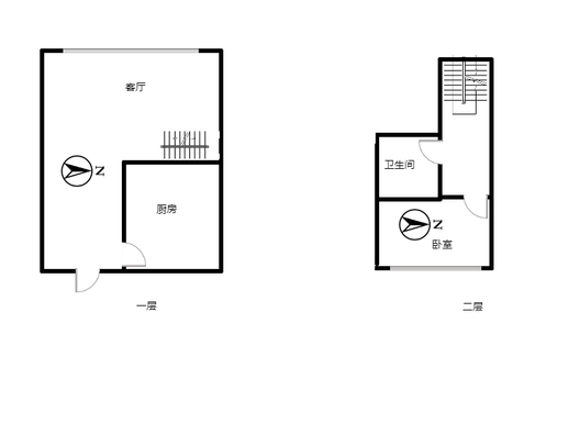 金街公寓1室1厅1卫户型图