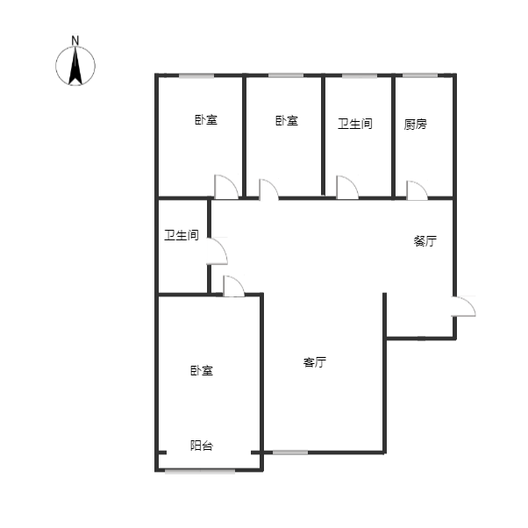 联合七号院3室2厅2卫户型图