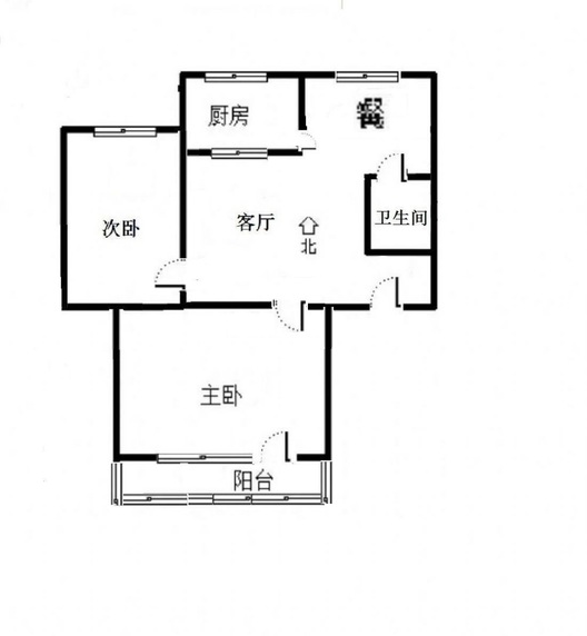 永济秀园2室2厅1卫户型图