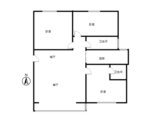 燕赵花园3室2厅2卫户型图