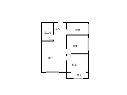 军怡公馆（北京公馆）2室1厅1卫户型图