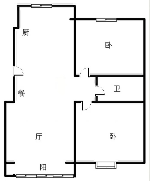 幸福嘉园2室2厅1卫户型图