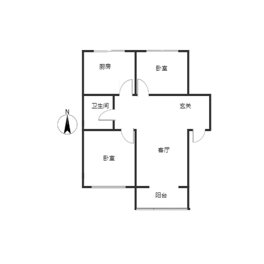 研制厂小区2室1厅1卫户型图