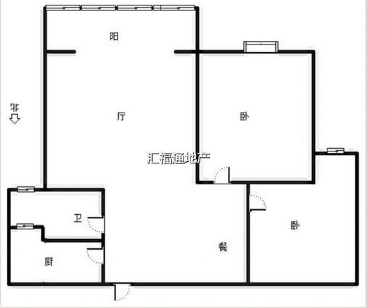 水榭春天2室2厅1卫户型图