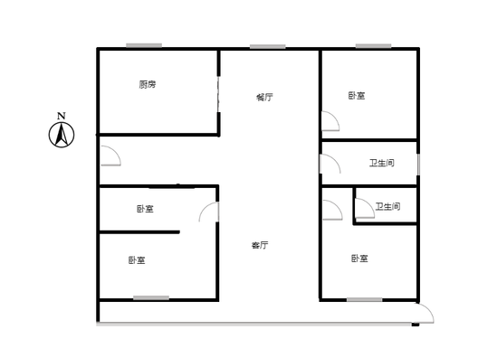 燕赵花园4室2厅2卫户型图