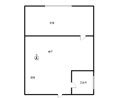 京第银座1室1厅1卫户型图