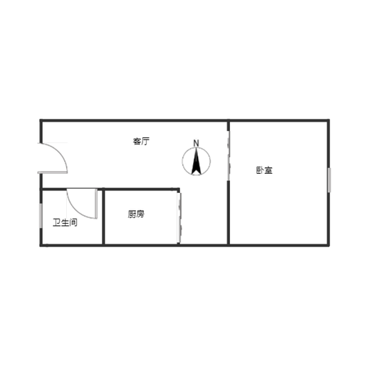 富景华庭1室1厅1卫户型图