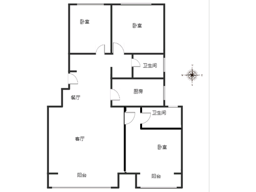 学府澜湾二期3室2厅2卫户型图