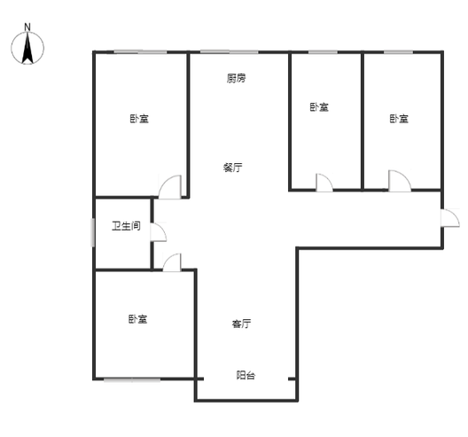 香邑溪谷上园4室2厅1卫户型图