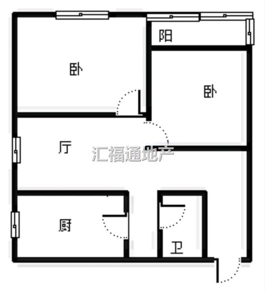 公园壹号2室2厅1卫户型图