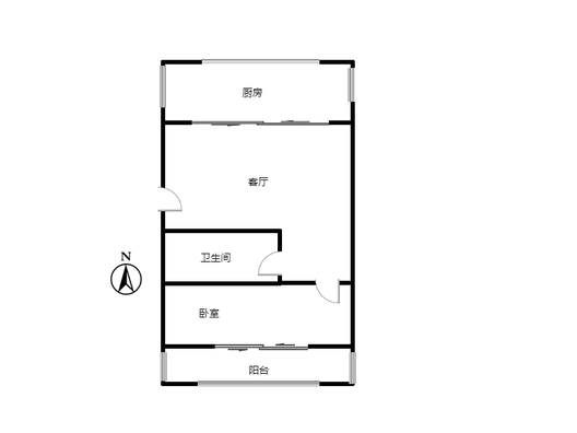 金阳家园1室1厅1卫户型图