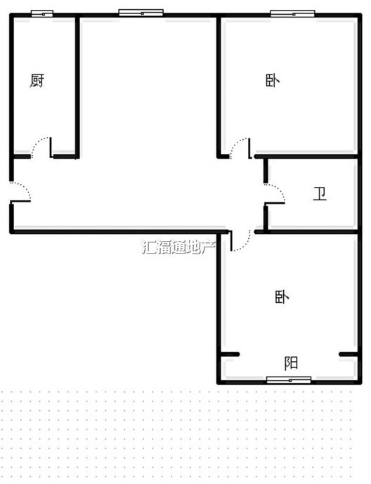 公园壹号2室2厅1卫户型图