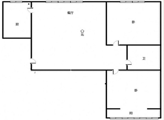 双馨佳园2室2厅1卫户型图