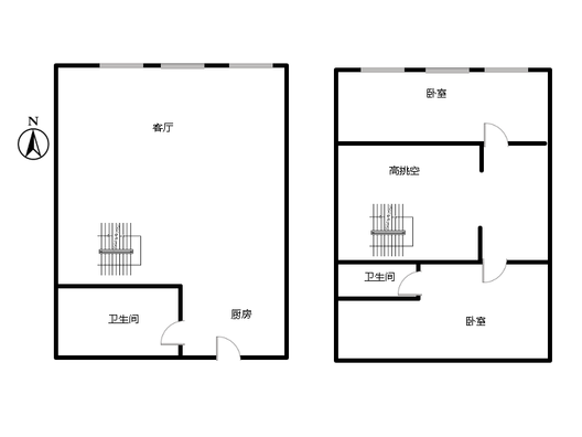 公园80902室1厅1卫户型图