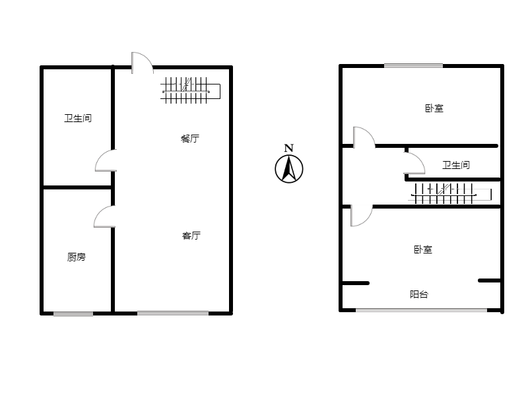 宏远景园2室2厅2卫户型图