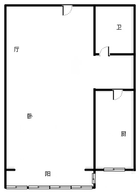 宏远景园1室1厅1卫户型图