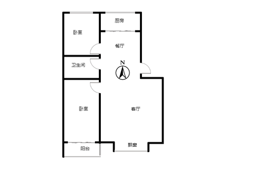 宏远家园2室2厅1卫户型图