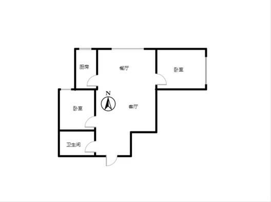 名流一品2室2厅1卫户型图