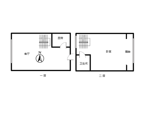 金街公寓1室1厅1卫户型图