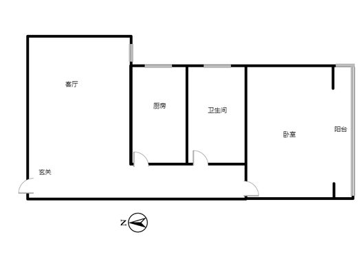 强舜铭城1室1厅1卫户型图