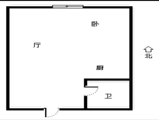 京第银座1室1厅1卫户型图