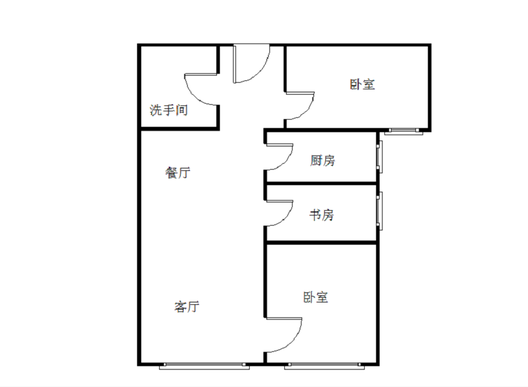 高铁新干线3室2厅1卫户型图