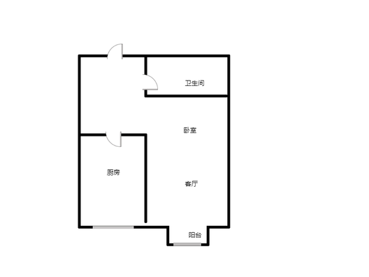 汇元和顺1室1厅1卫户型图