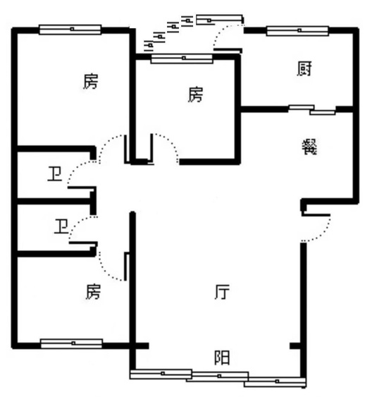 燕赵花园3室2厅2卫户型图