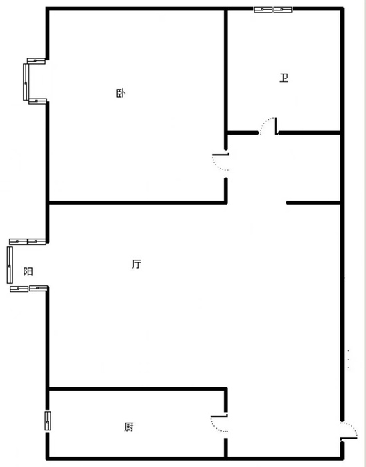 汇元和顺1室1厅1卫户型图