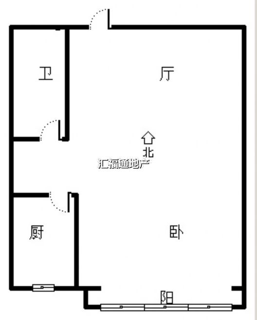 宏远宜居园1室1厅1卫户型图