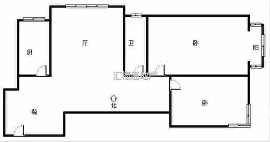 宏远宜居园2室2厅1卫户型图
