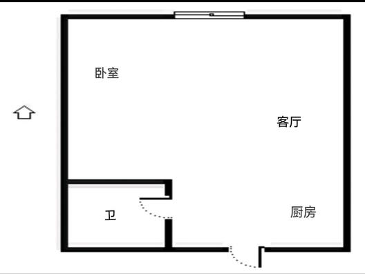 京第银座1室1厅1卫户型图