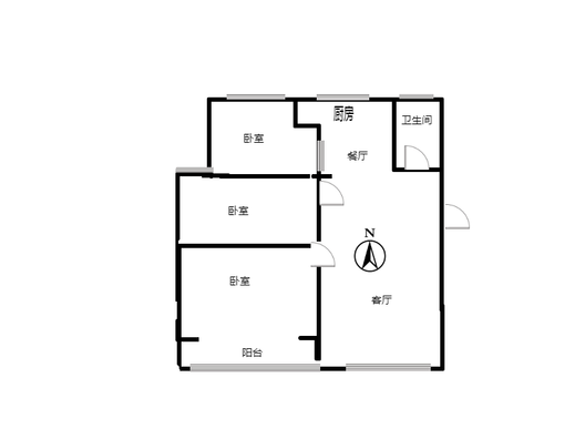 卓悦城北京未3室2厅1卫户型图