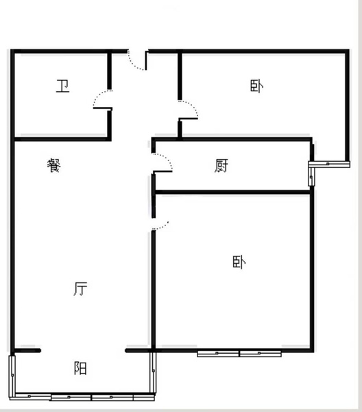 香邑溪谷上园2室2厅1卫户型图
