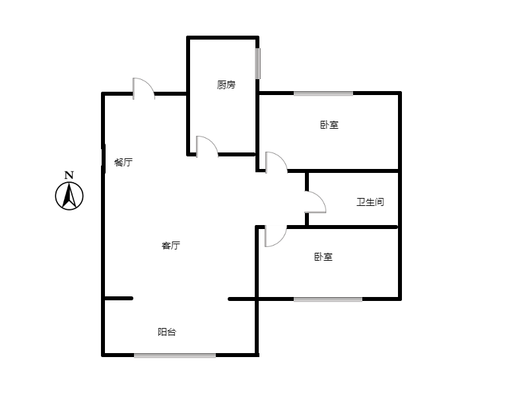 香邑溪谷悦都2室2厅1卫户型图
