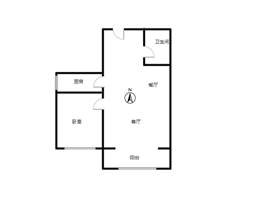 金隅地质嘉园1室2厅1卫户型图